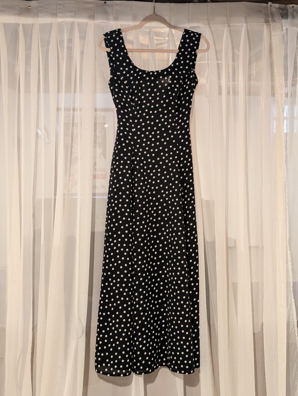 Vintage Algo Polkadot Maxi Dress